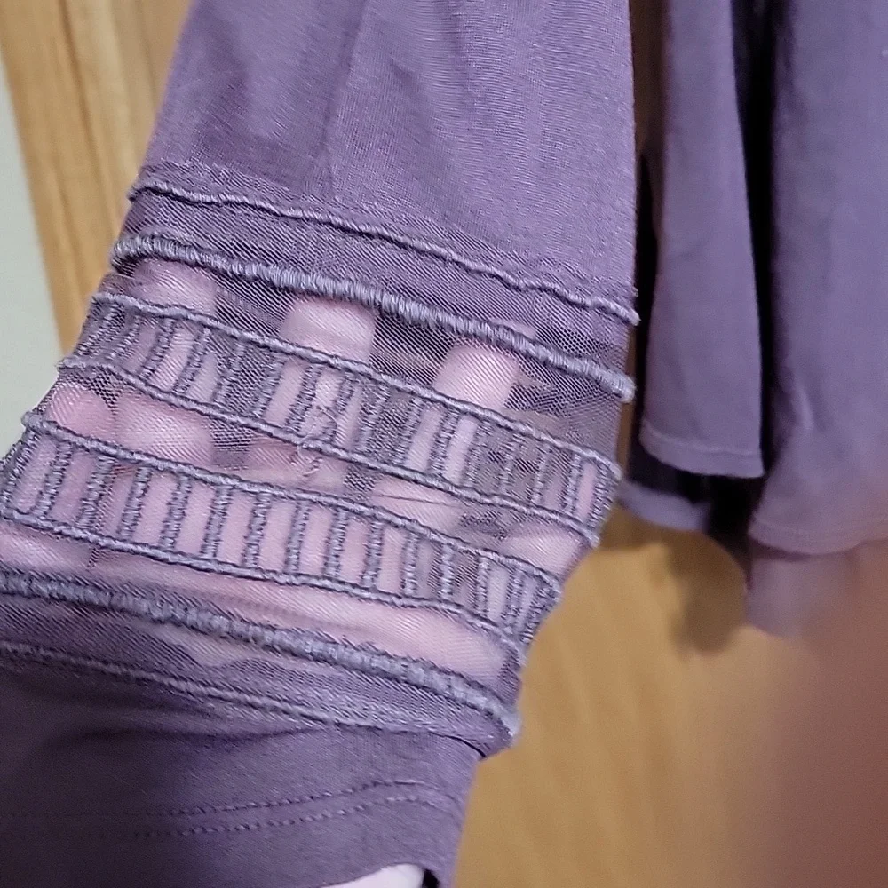 Free People Purple Shirt Size large - Picture 2 of 6